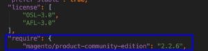 Magento 2 version through CLI command/></p>
<p> </p>
<p> </p>
<p><strong>Option 3 - Go to root of your Magento folder and open composer.json file as shown below -:</strong></p>
<p><img class=