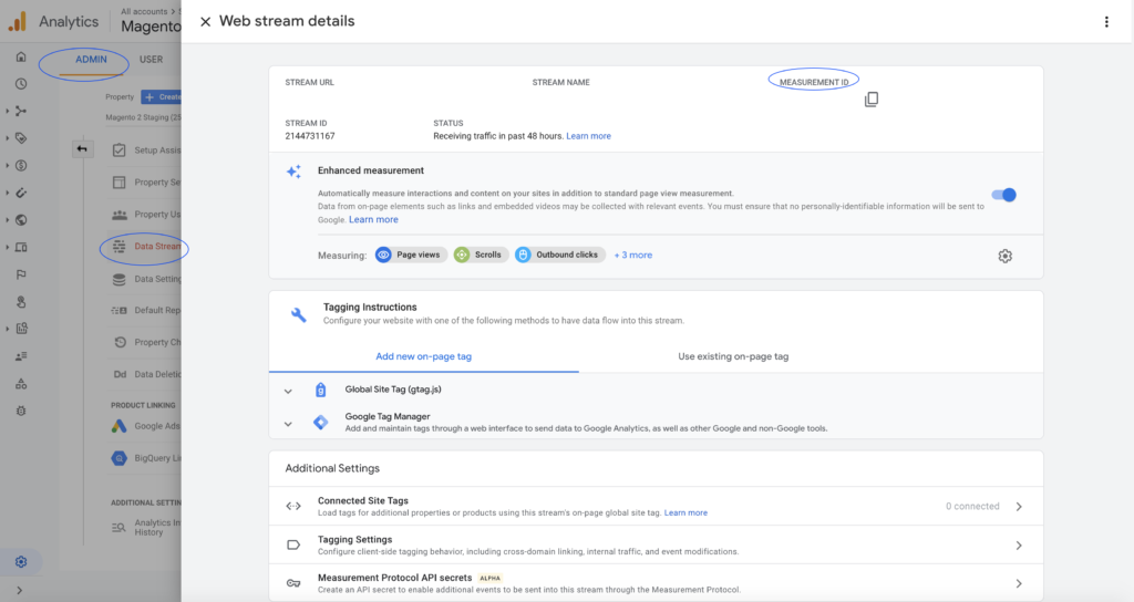 Measurement ID from GA4
