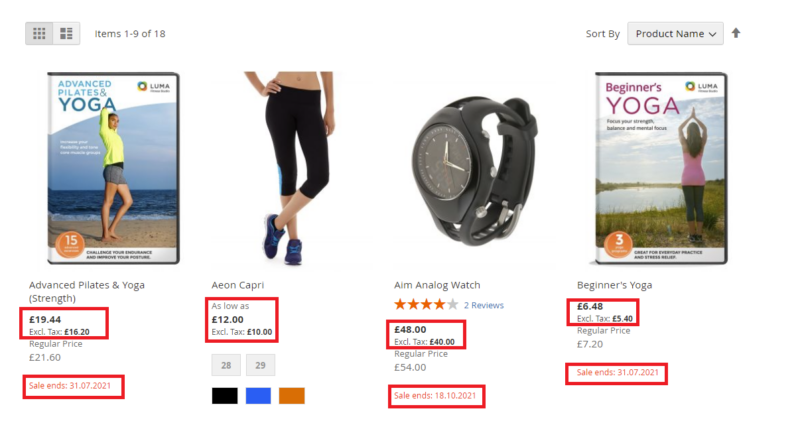 dynamic sale category products