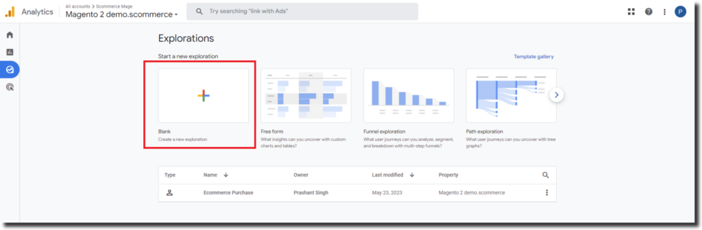 Google Analytics 4 : Exploration