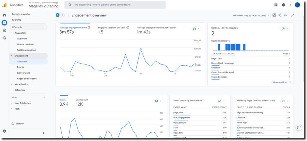 Engagement Reports in GA4