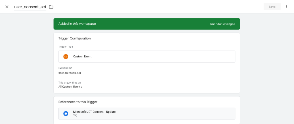 Microsoft Bing Consent Mode on Magento 2: Trigger